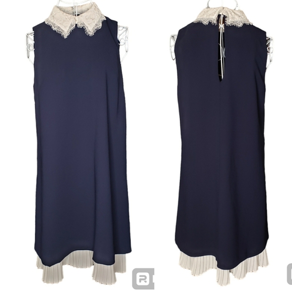 Nanette Lepore Sleeveless Lace Collar Dress Size 4 - Picture 1 of 8